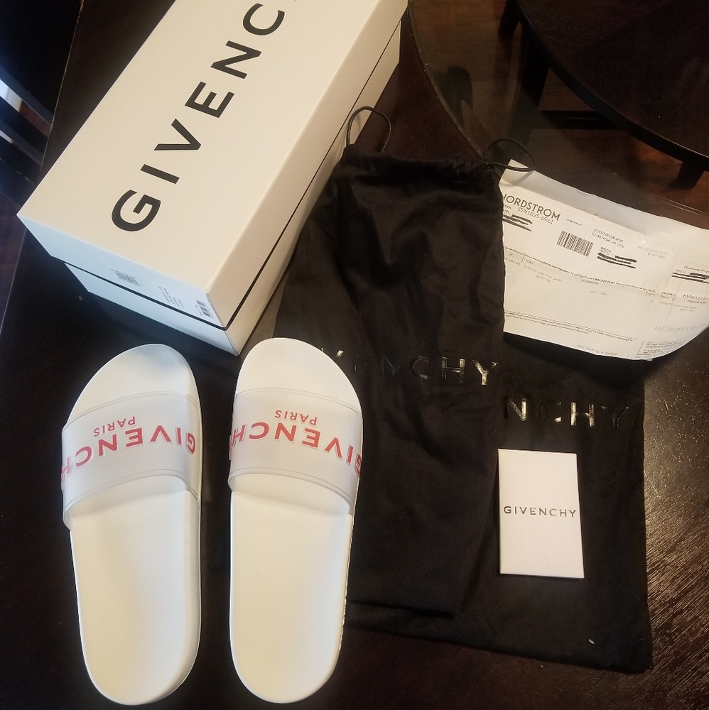 Givenchy women's clear slides size 10